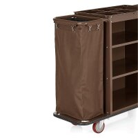 Housekeeping Trolley Medium Standard, brown wood look