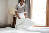 Housekeeping Trolley Medium Standard, brown wood look