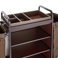 Zimmermädchenwagen medium standard mit 2 Wäschesäcke mit Stahlrahmen lackiert