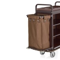 Zimmermädchenwagen medium standard mit 2 Wäschesäcke mit Stahlrahmen lackiert