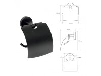 Papierrollenhalter mit Deckel Nero