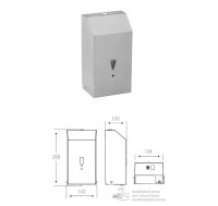 Automatic Soap Dispenser 1100 ML matt/brushed stainless steel