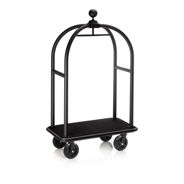 Luggage Trolley BIRDCAGE ø 50 mm Black with Black Carpet