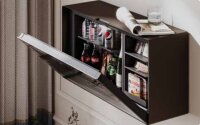 Design Hotel Minibar for Wall Mounting with Glass Door 25 l HORIZONTAL