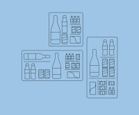 Design Hotel Minibar for Wall Mounting with Glass Door 25 l HORIZONTAL