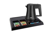 B-TRAY Willkommenstablett Signum aus MDF dunkelbraun mit...