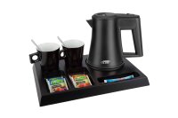 BTRAY Hotel Welcome Tray SIGNUM with Hotel Kettle STAR 0,5 l black