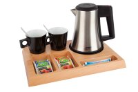 B-TRAY Willkommenstablett Signum Massivholz Buche natur 0,5 l Wasserkocher Star