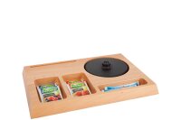 B-TRAY Willkommenstablett Signum Massivholz Buche natur 0,5 l Wasserkocher Star black