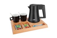 B-TRAY Willkommenstablett Signum Massivholz Buche natur 0,5 l Wasserkocher Star black