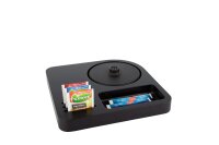 B-TRAY Willkommenstablett Slim schwarz aus MDF mit 0,5 l Wasserkocher Star black
