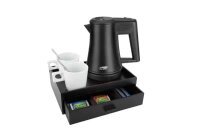 BTRAY Welcome Tray with Drawer and Hotel Kettle STAR 0,5 l BLACK