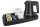 B-TRAY Willkommenstablett Sense schwarz aus ABS Kunststoff mit Holzstruktur und 0,5 l Wasserkocher Star black