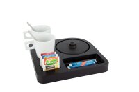 B-TRAY Willkommenstablett Slim schwarz aus MDF mit 1,0 l Wasserkocher Style