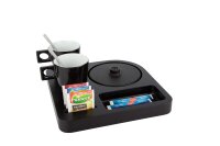 B-TRAY Willkommenstablett Slim schwarz aus MDF mit 1,0 l Wasserkocher Style