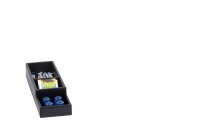 B-TRAY Willkommenstablett Snap schwarz aus Kunstleder mit 1,0 l Wasserkocher Style