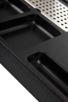 B-TRAY Willkommenstablett Stay schwarz aus ABS Kunststoff mit Holzstruktur und 1,0 l Wasserkocher Style