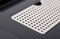 B-TRAY Willkommenstablett Sense schwarz aus ABS Kunststoff mit Holzstruktur und 1,0 l Wasserkocher Style