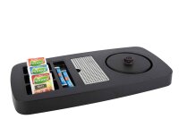 B-TRAY Willkommenstablett Sense schwarz aus ABS Kunststoff mit Holzstruktur und 1,0 l Wasserkocher Style