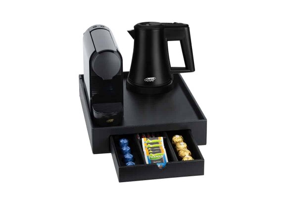 BTRAY Welcome Tray SPACE with Espresso Machine and Kettle STAR 0,5 l black