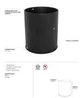 Corby Single Layer Waste Bin 9 l black