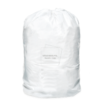 Wäschebeutel LDPE , mit Kordelzug, weiß