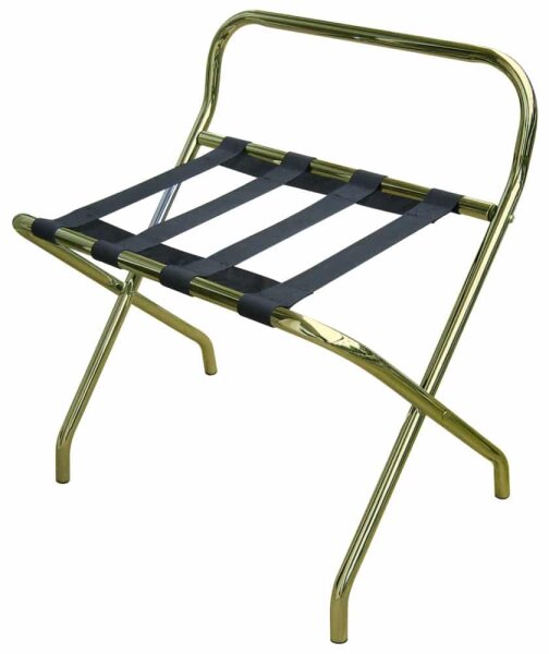 Luggage Rack with Back Support gold
