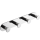 Hakenleiste Oval Basic mit 4 Haken – Selbstklebend, Polierter Edelstahl
