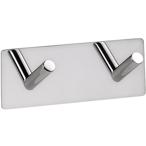 Double Square Hook - Adhesive Mount – Polished
