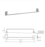 Handtuchhalter 600 mm Basic matt