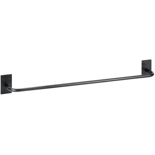 Square Towel Holder 600 mm - Adhesive Mount – Black