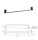 Square Towel Holder 600 mm - Adhesive Mount – Black
