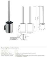 Toilettenbürstenhalter Basic – Selbstklebend, Polierter Edelstahl