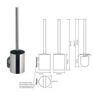 Toilettenbürstenhalter Basic – Selbstklebend, Polierter Edelstahl
