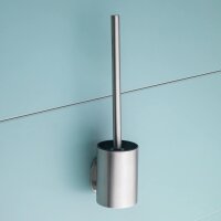 WC-Bürstenhalter Basic – Klebe-Montage, Gebürsteter Edelstahl