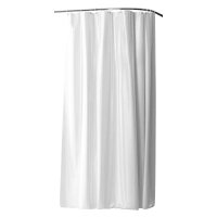 White Shower Curtain with Rings, 300x180 cm