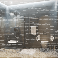 Shower Chair with Backrest and Armrests