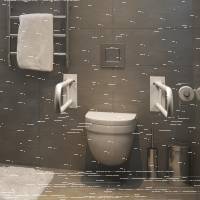 Shower Chair with Backrest and Armrests