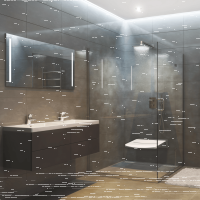 Shower Chair with Backrest and Armrests