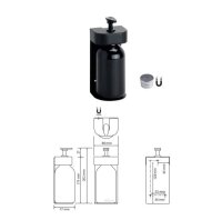 Holder for Soap Dispenser with Magnetic Lock 500 ml round, black