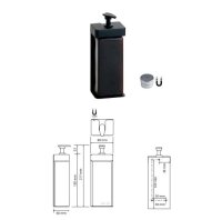 Holder for Soap Dispenser with Magnetic Lock 500 ml square, black