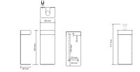 Soap Dispenser with Magnetic Lock 500 ml square, brushed