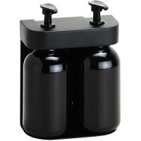 Double Soap Dispenser with Magnetic Lock 2x500 ml round,...
