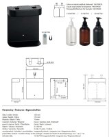 Double Holder - Soap Dispenser with Magnetic Lock for 2x500 ml round, black