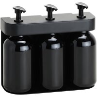 Triple Soap Dispenser with Magnetic Lock 3x500 ml round,...