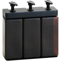 Triple Soap Dispenser with Magnetic Lock 3x500 ml square,...