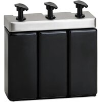 Triple Soap Dispenser with Magnetic Lock 3x500 ml square,...