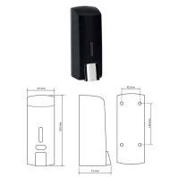 Seifenspender aus Kunststoff, Schwarz 300 ml