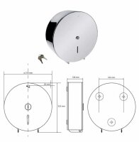 Jumbo Roll Toilet Dispenser ø 310 mm, polished stainless steel