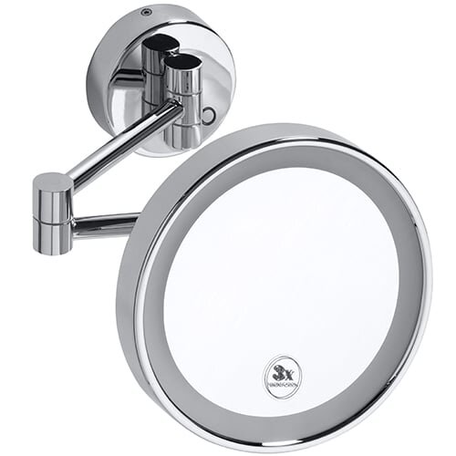LED Cosmetic Mirror with 3x Magnification Ø20 cm, double arm